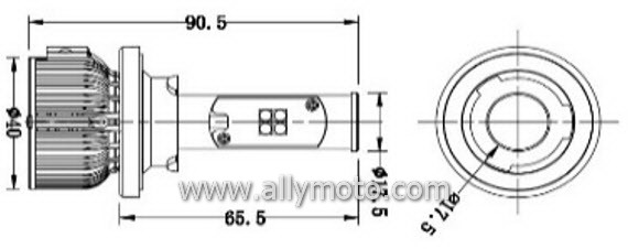 40W LED Headlight Cree 3C H13